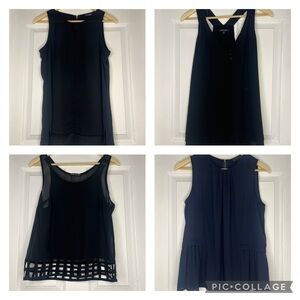 Express, Crew, Naked Zebra, Double Zero: Sheer Sleeveless Tank/Camisole Tops